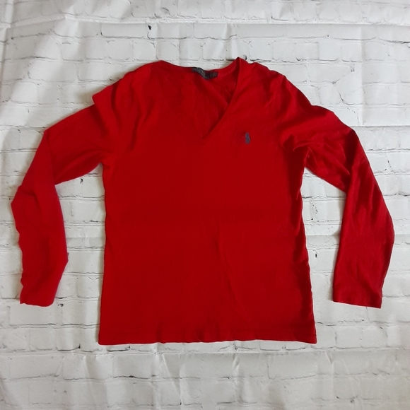 V-neck Ralph Lauren polo long-sleeve - Picture 2 of 5